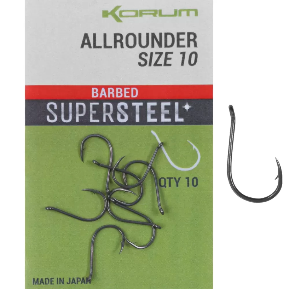 Korum Supersteel All Rounder Hooks Barbed