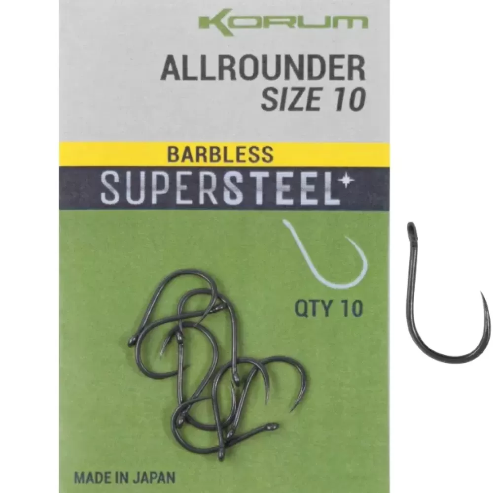 Korum Supersteel All Rounder Hooks Barbless