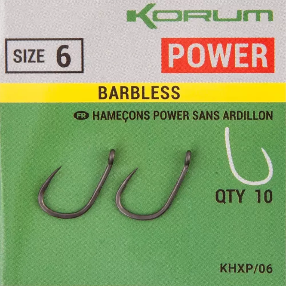 Korum Xpert Power Barbless Fishing Hook