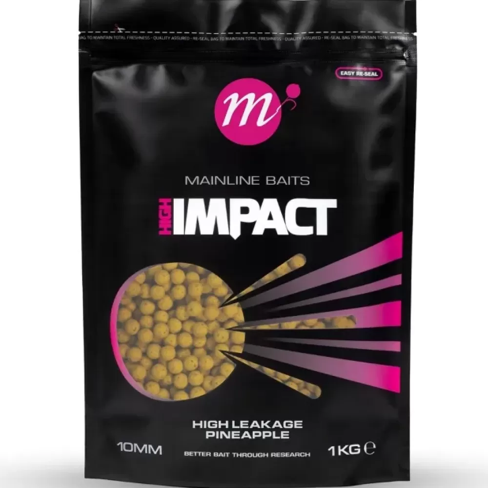 Mainline Hi Impact Shelf Life Boilies High Leakage Pineapple- Bait & Additives