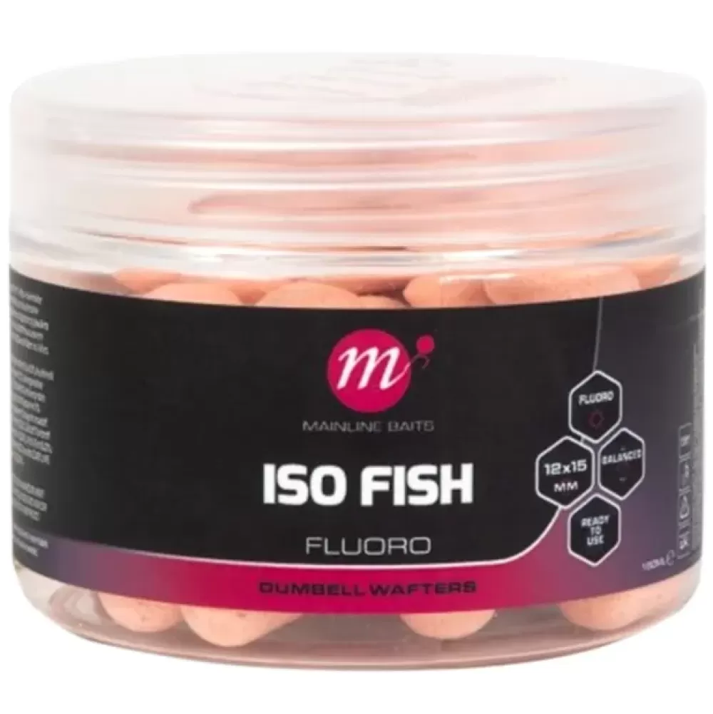 Mainline ISO Fish Fluoro Dumbell Wafters Pink- Bait & Additives