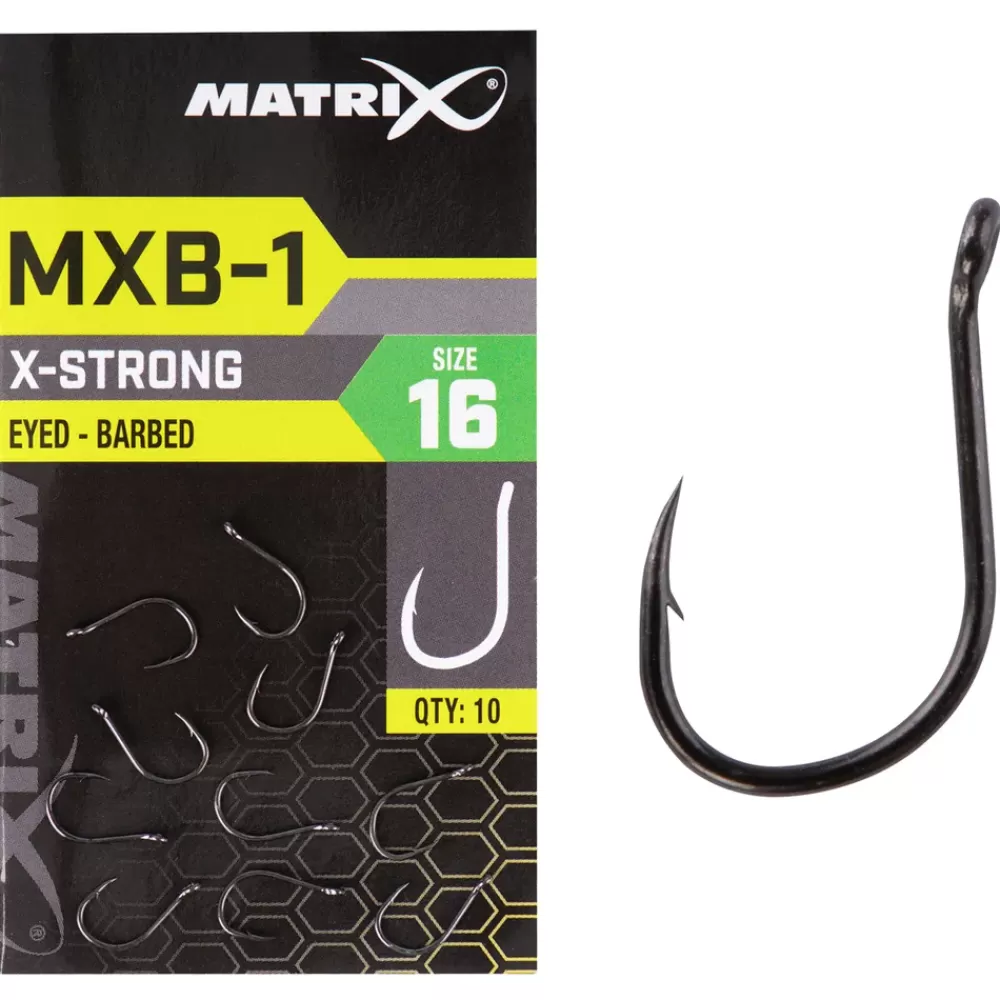 Matrix MXB-1 X-Strong Eyed Barbed Hooks