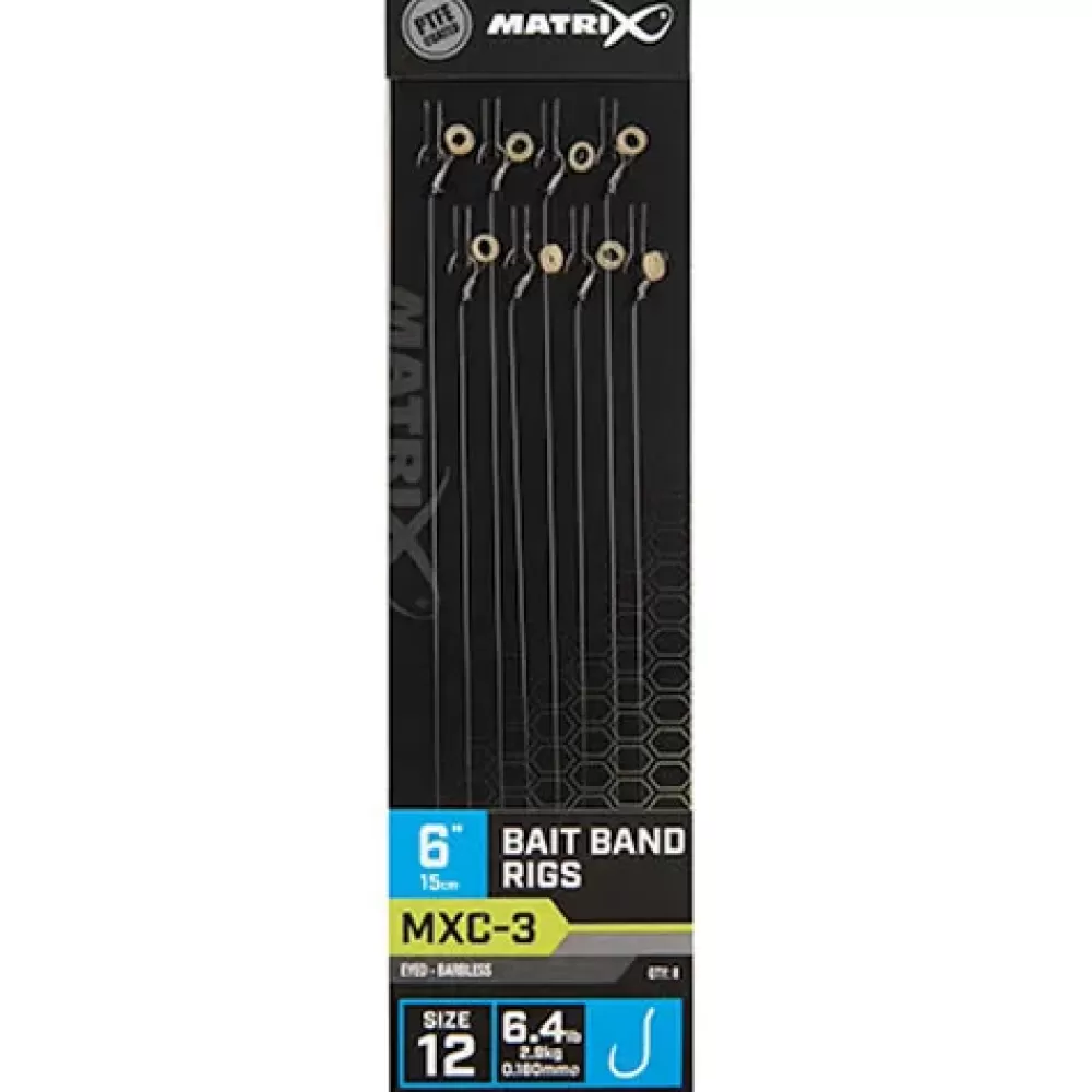 Matrix MXC-3 Eyed Barbless Bait Band Rigs 15cm