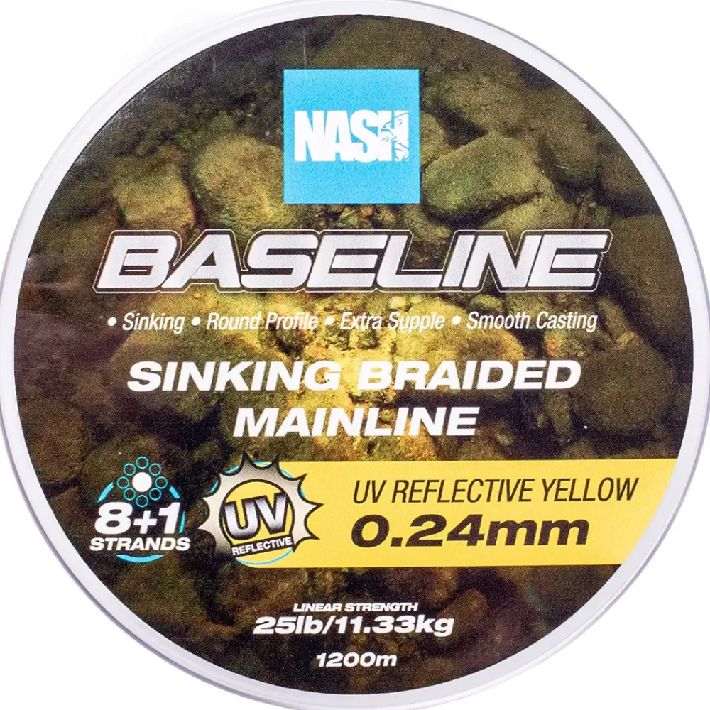 Nash Baseline UV Yellow Sinking Braid- Line