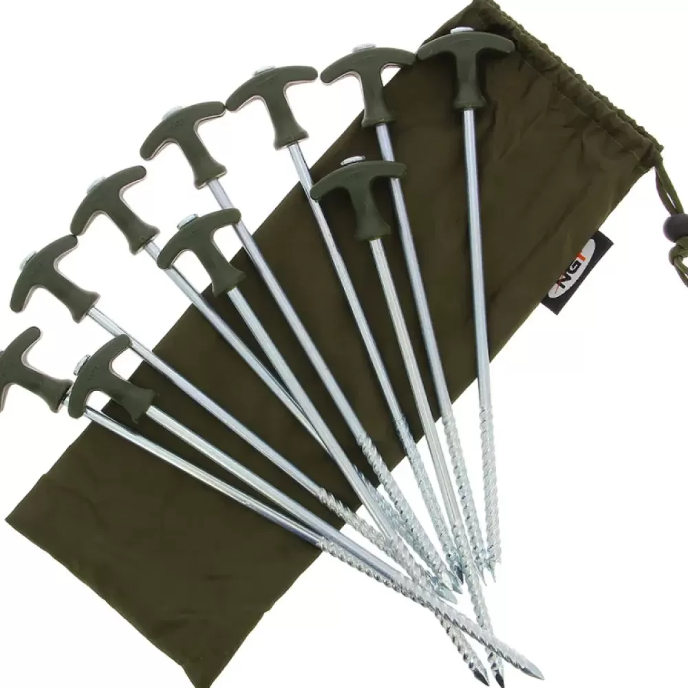 NGT Bivvy Pegs In Case- Bivvies & Shelters