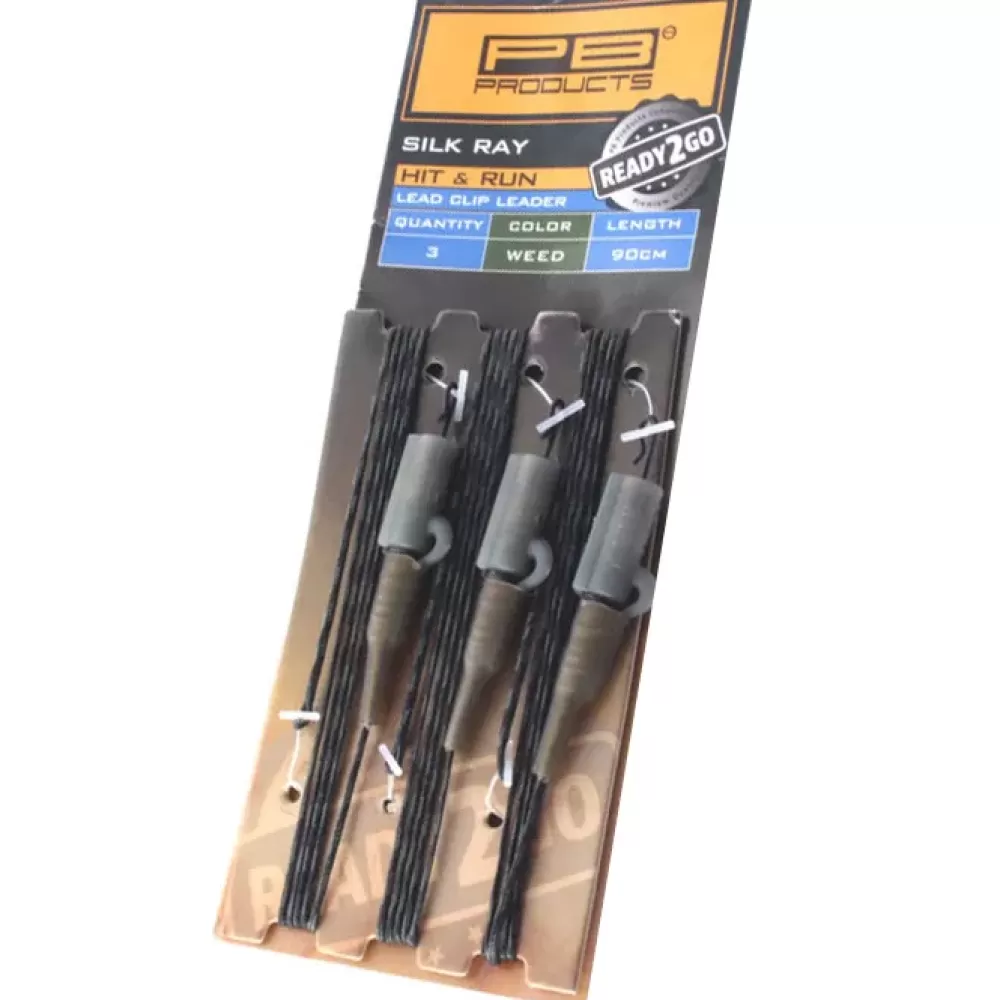 PB Products R2G SR Hit & Run Fishing Lead Clip Leaders 90cm- Terminal Tackle