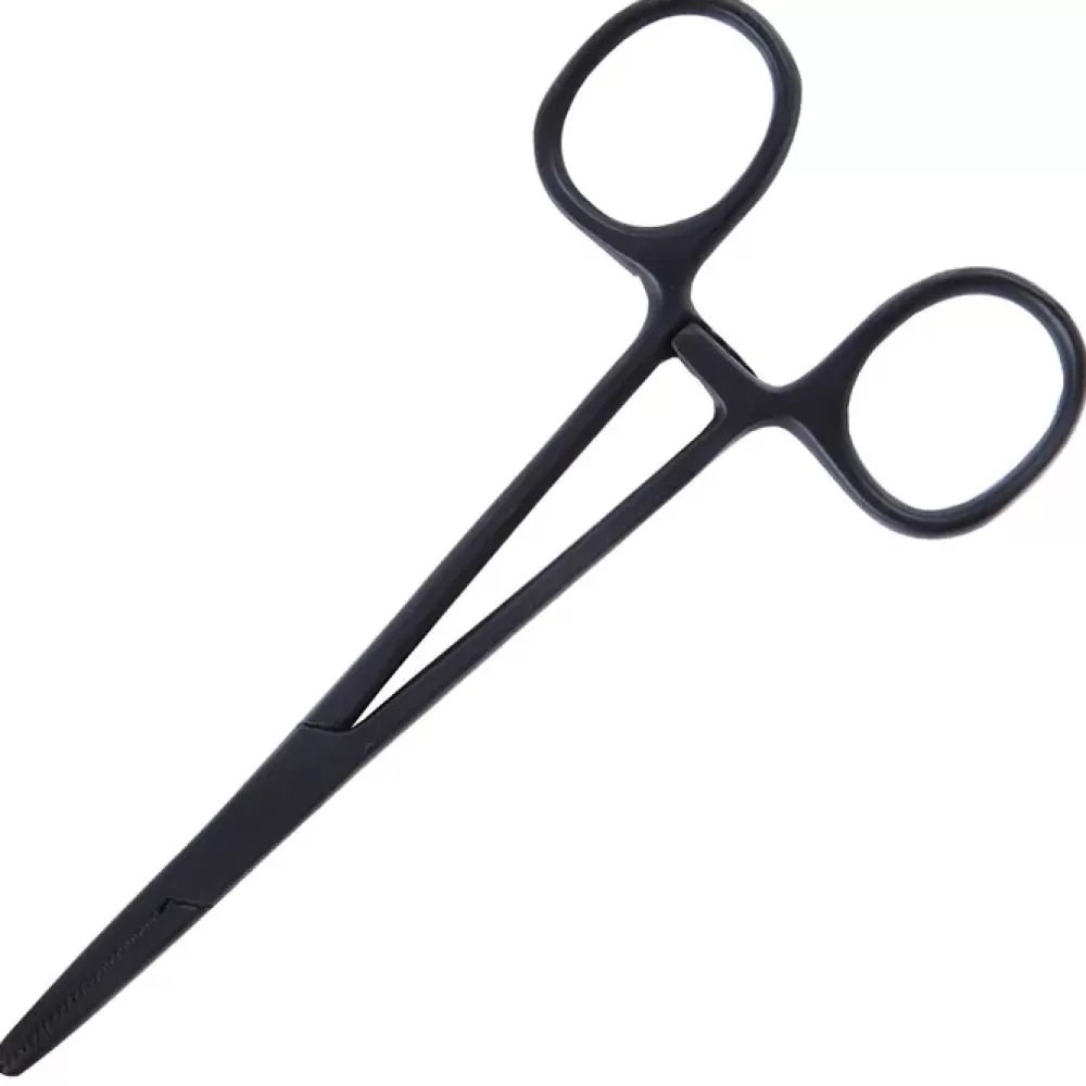 Phoenix 12cm Black Straight Forceps