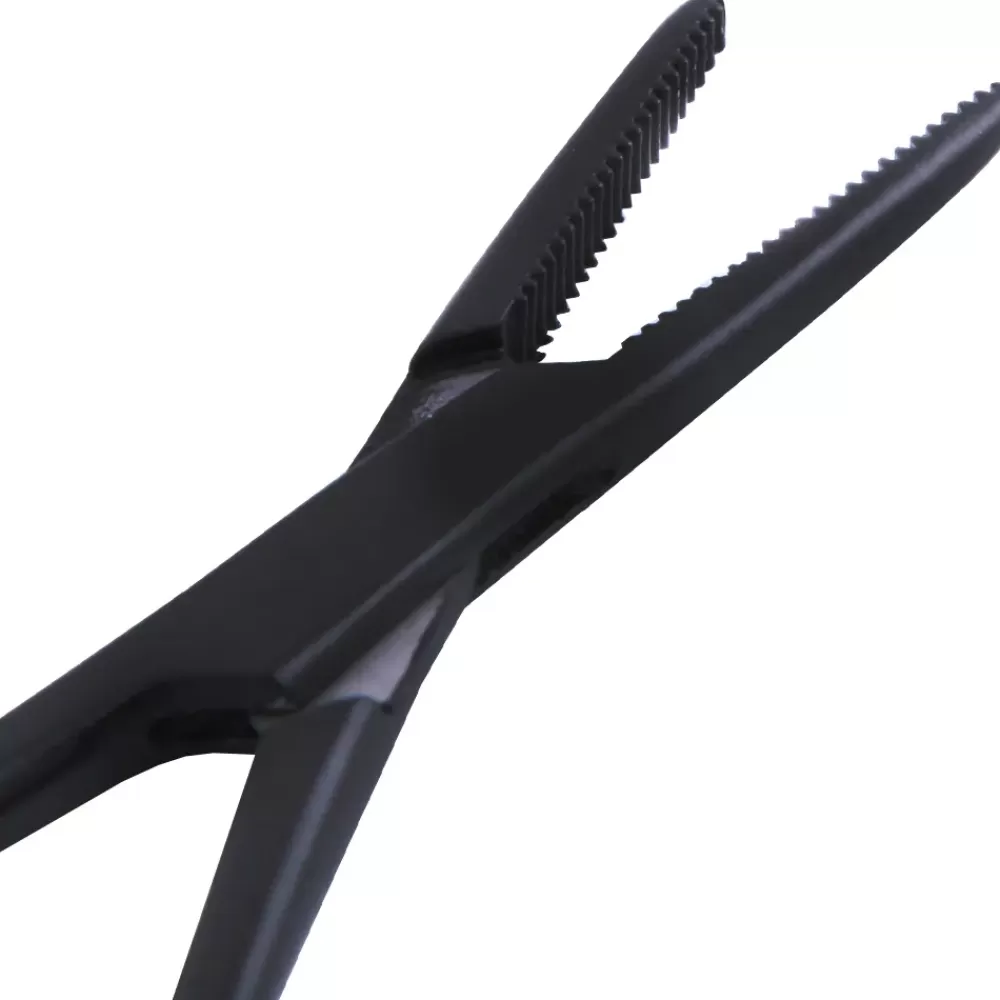 Phoenix 12cm Black Straight Forceps