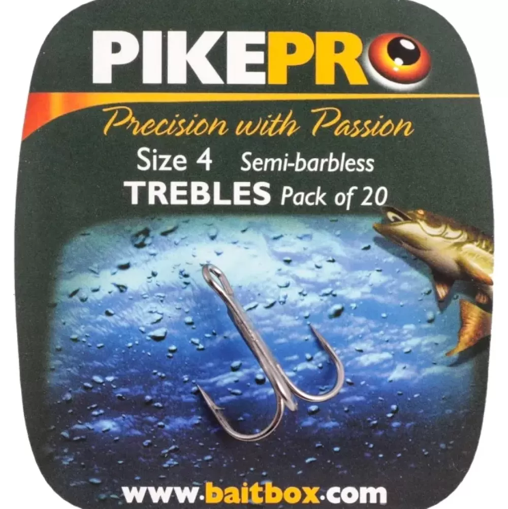 Pike Pro PikePro Semi-Barbed Treble Hooks