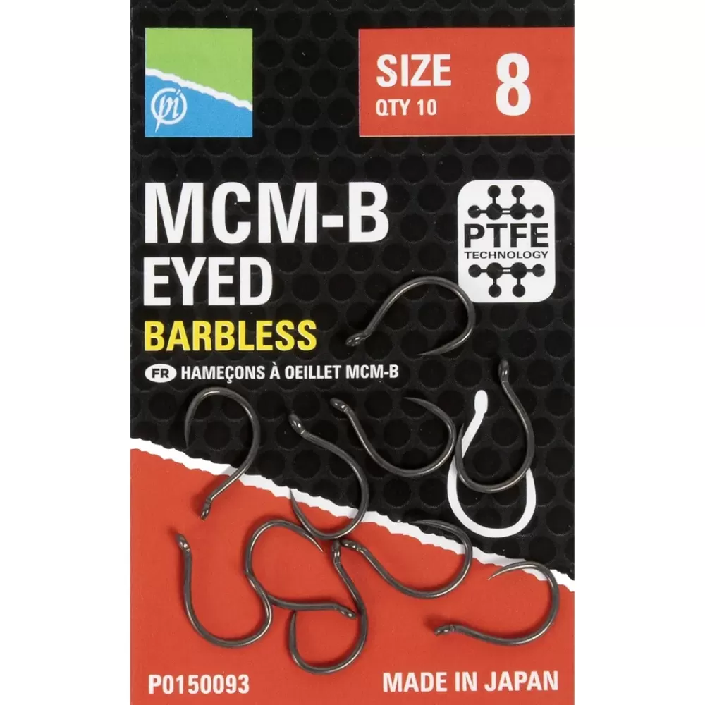 Preston MCM-B Eyed Barbless Hooks