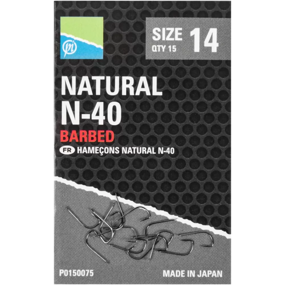 Preston Natural N-40 Barbed Hooks