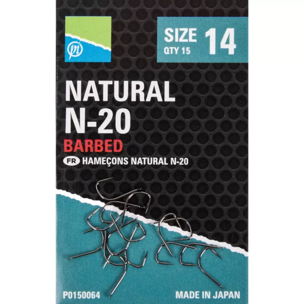 Preston Natural N-20 Barbed Hooks