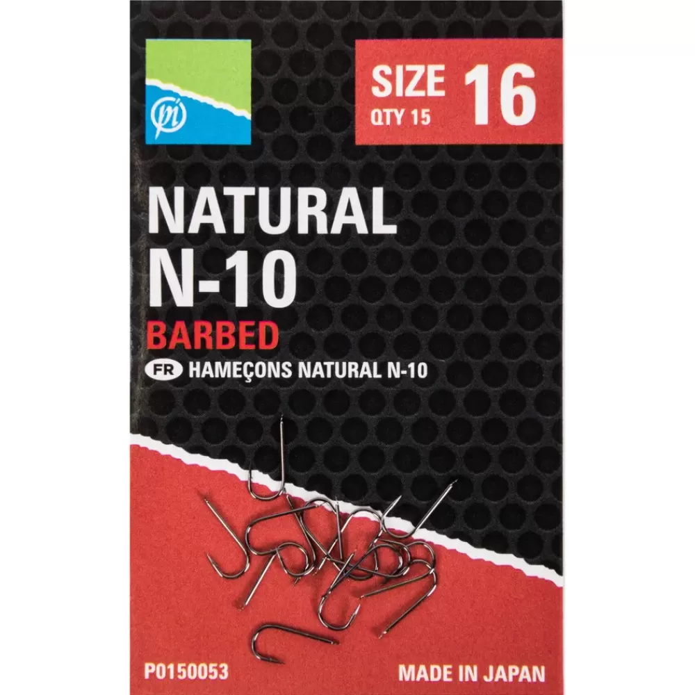 Preston Natural N-10 Barbed Hooks