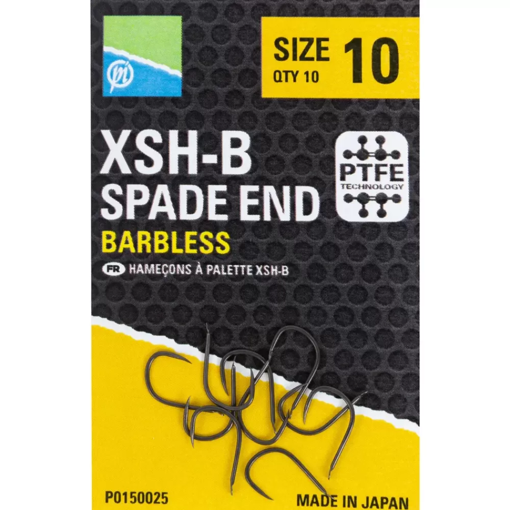 Preston XSH-B Spade End Barbless Hooks