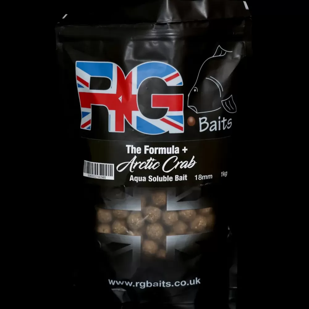 RG Baits The Formula + Artic Crab Aqua Soluble Fishing Boilies- Bait & Additives