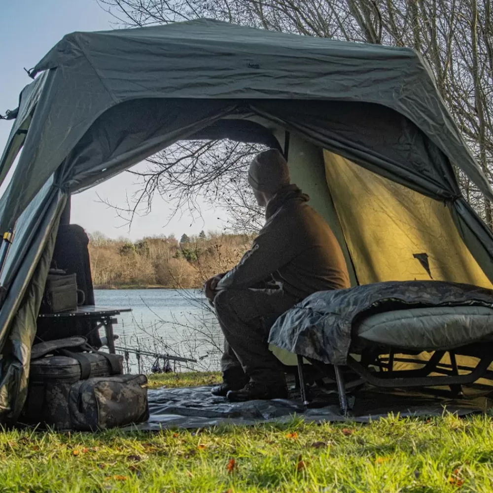 Solar Tackle SP Quick-Up Shelter Green MKII + Heavy Duty Groundsheet- Bivvies & Shelters