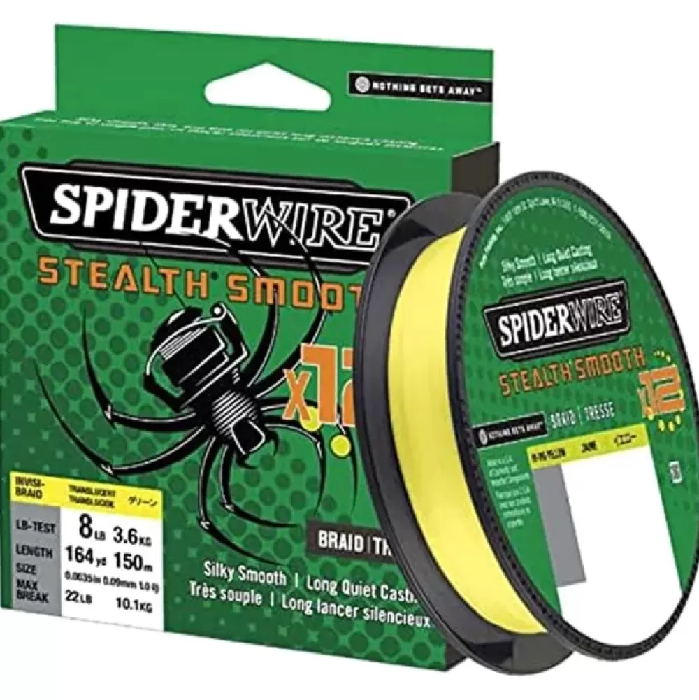 Spiderwire Stealth Smooth X12 High-Vis Yellow Braid 150m