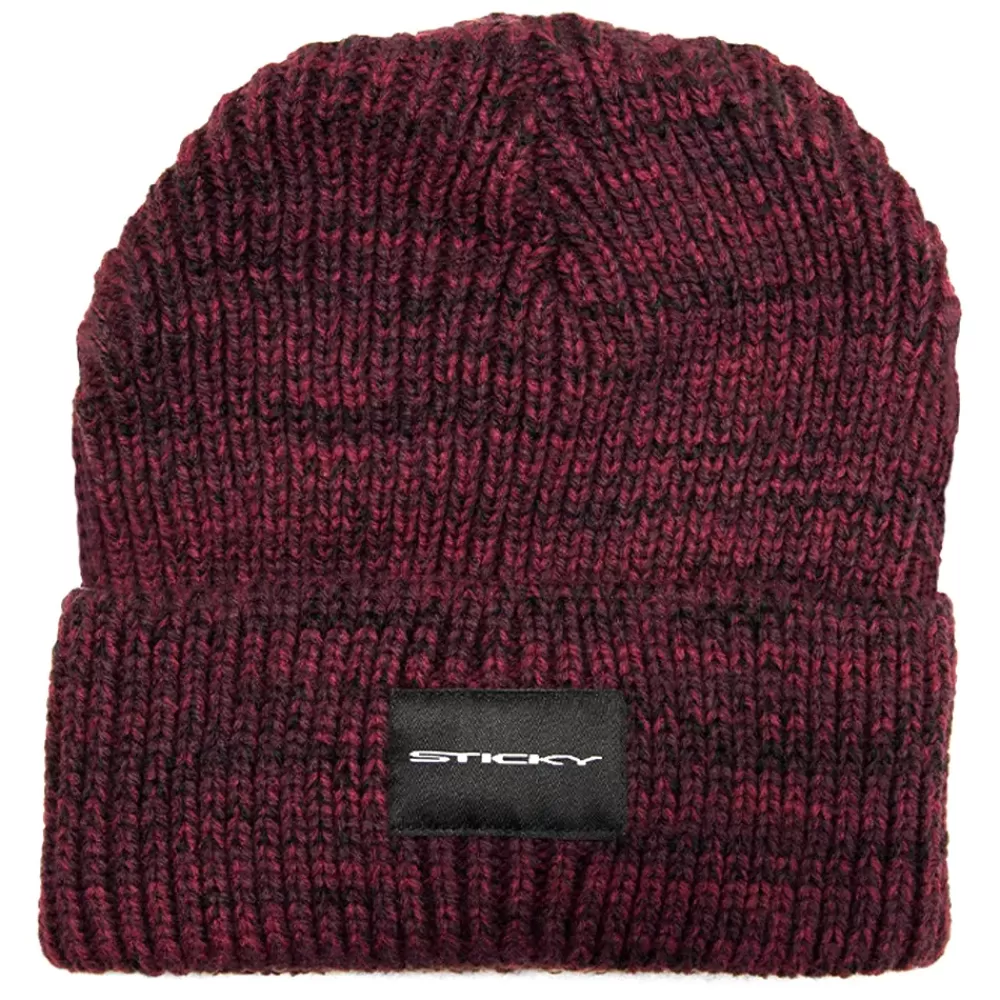 Sticky Baits Maroon Fleck Beanie Fishing Hat- Clothing