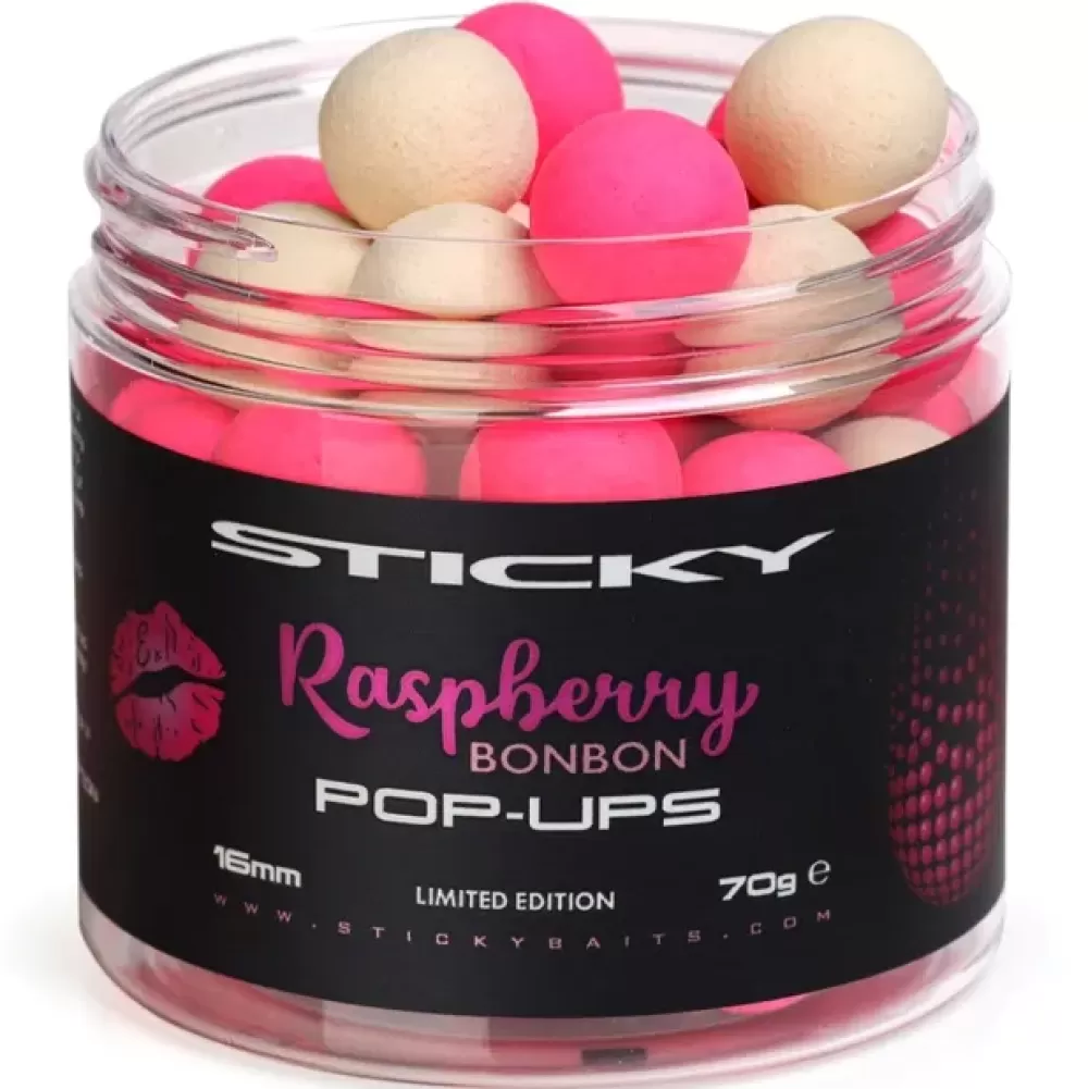 Sticky Baits Raspberry BonBon Pop Ups- Bait & Additives