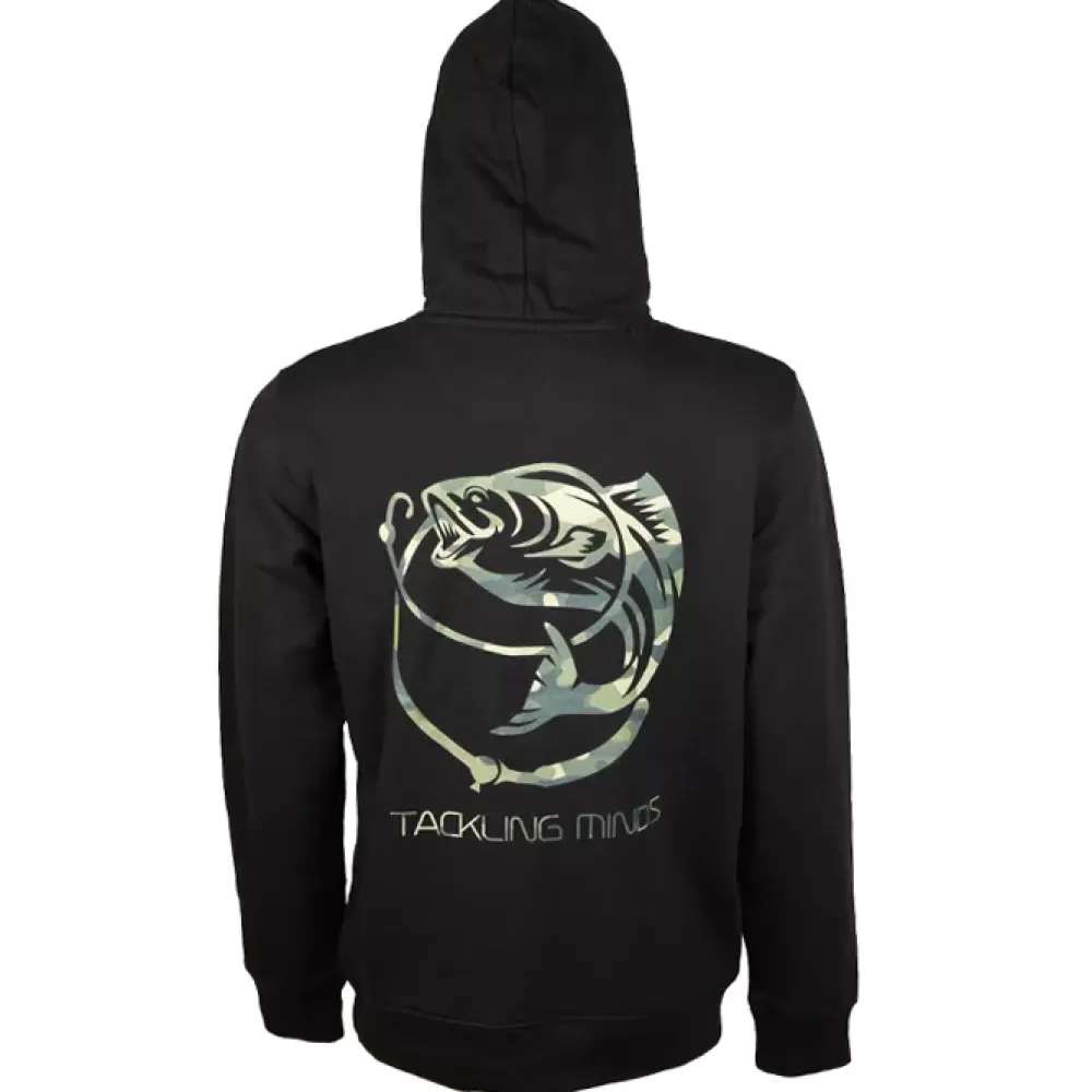 Tackling Minds Ultra Premium Black DPM Camo Fishing Hoodie