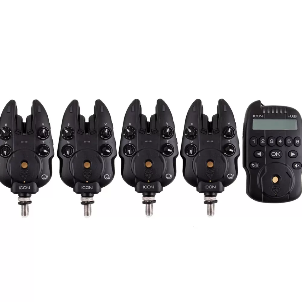 Wolf Icon Qi 4 Rod Set & Hubb- Bite Alarms